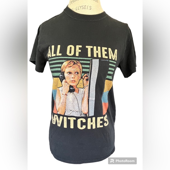 Gildan Tops - Gildan Women’s “Rosemarys Baby” Graphic Tee in Black Sz S